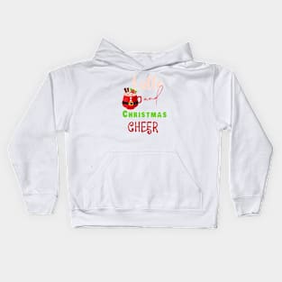 Christmas and Latte Festive Cheer Holidays Kids Hoodie